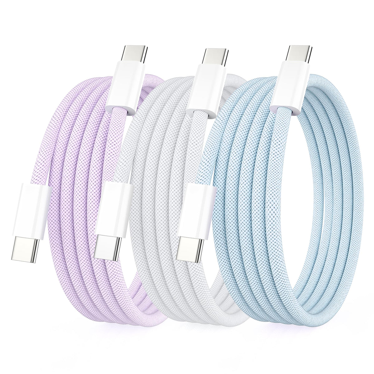 3Pack 1M USB C to USB C Charging Cable Apple 60W 5A usb c fast charger cord
