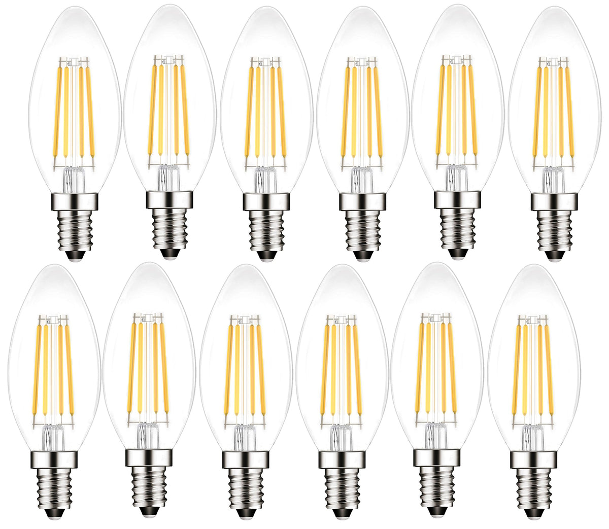 E14 Led Light Bulb,Equivalent 40W (4W LED), Warm White 2700K,Pack of 6