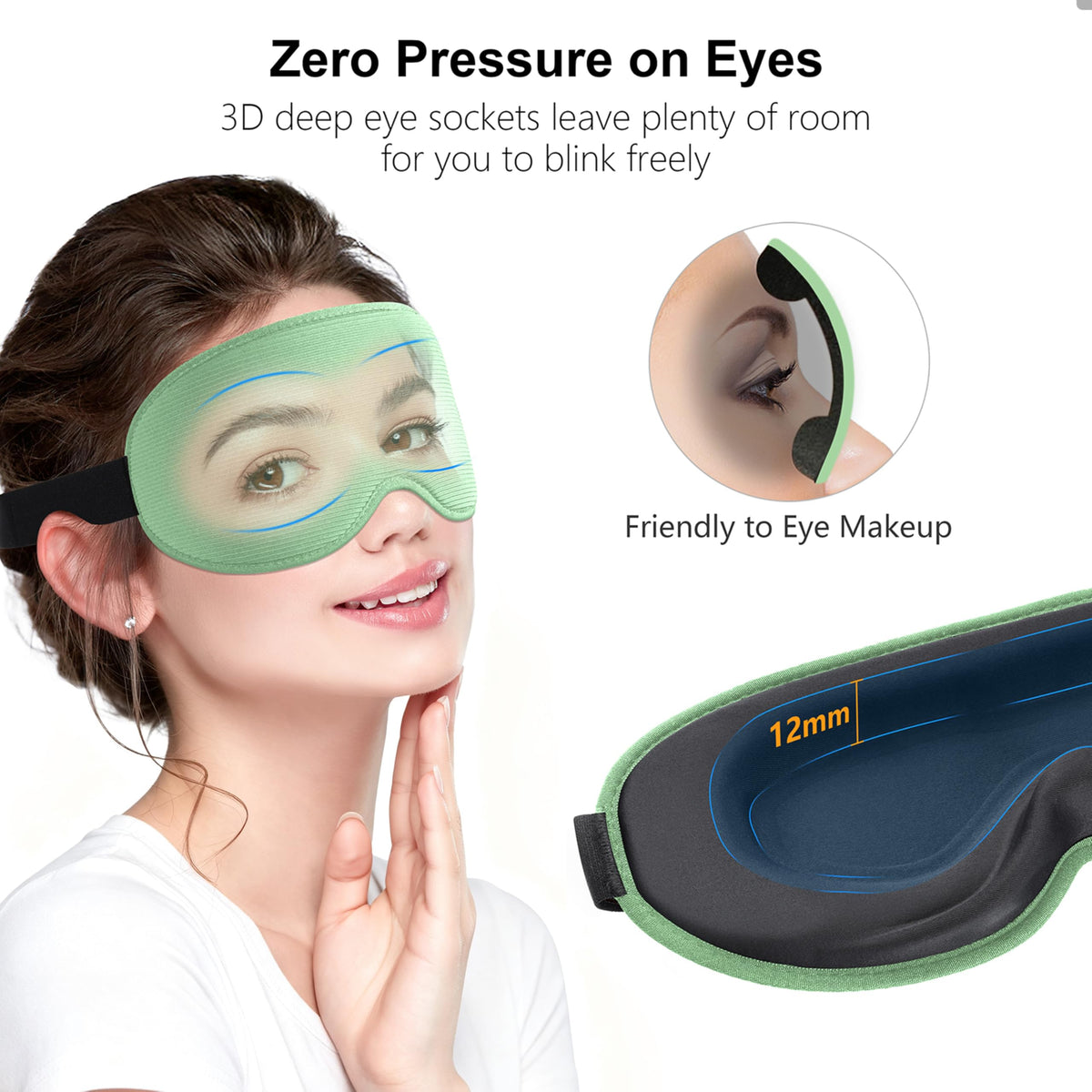 Gritin 100% Blackout Sleep Mask for Women & Men-Zero Eye Pressure Eye Mask
