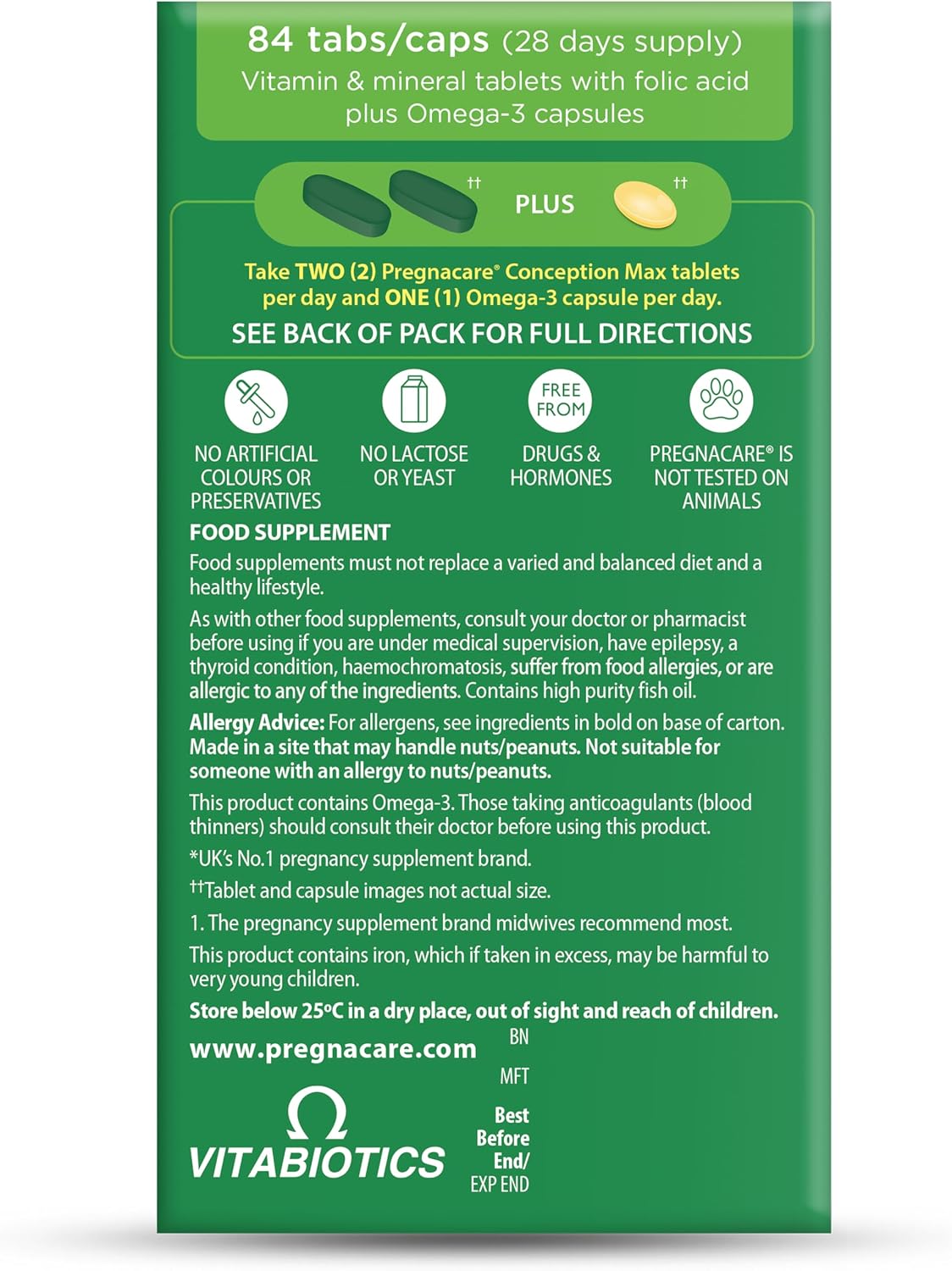 Pregnacare Max Fertility and Conception Support for Women - Maximum Support for Women Fertility, Conception and Ovulation