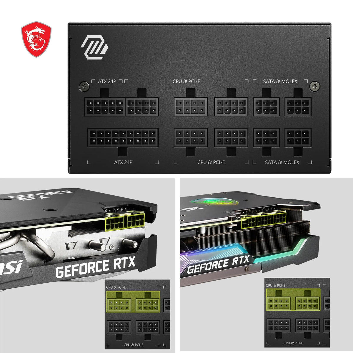 MSI MAG A750GL PCIE5 Power Supply Unit, 750W, 80 Plus Gold, Fully Modular, ATX 3.0, PCIe 5.0 GPU Support, 120mm FDB Fan, Full-Bridge LLC, Flat Black Cables - 7 Year Warranty