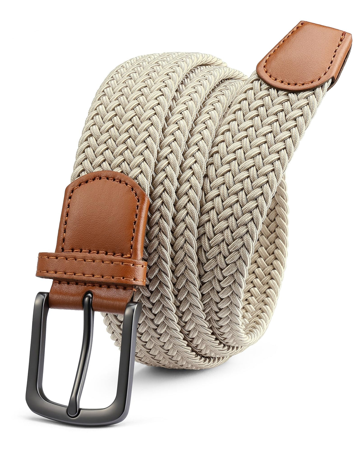 CHAOREN Elastic Belts for Men, Stretch Webbing Belt for Golf & Jeans 1 3/8"