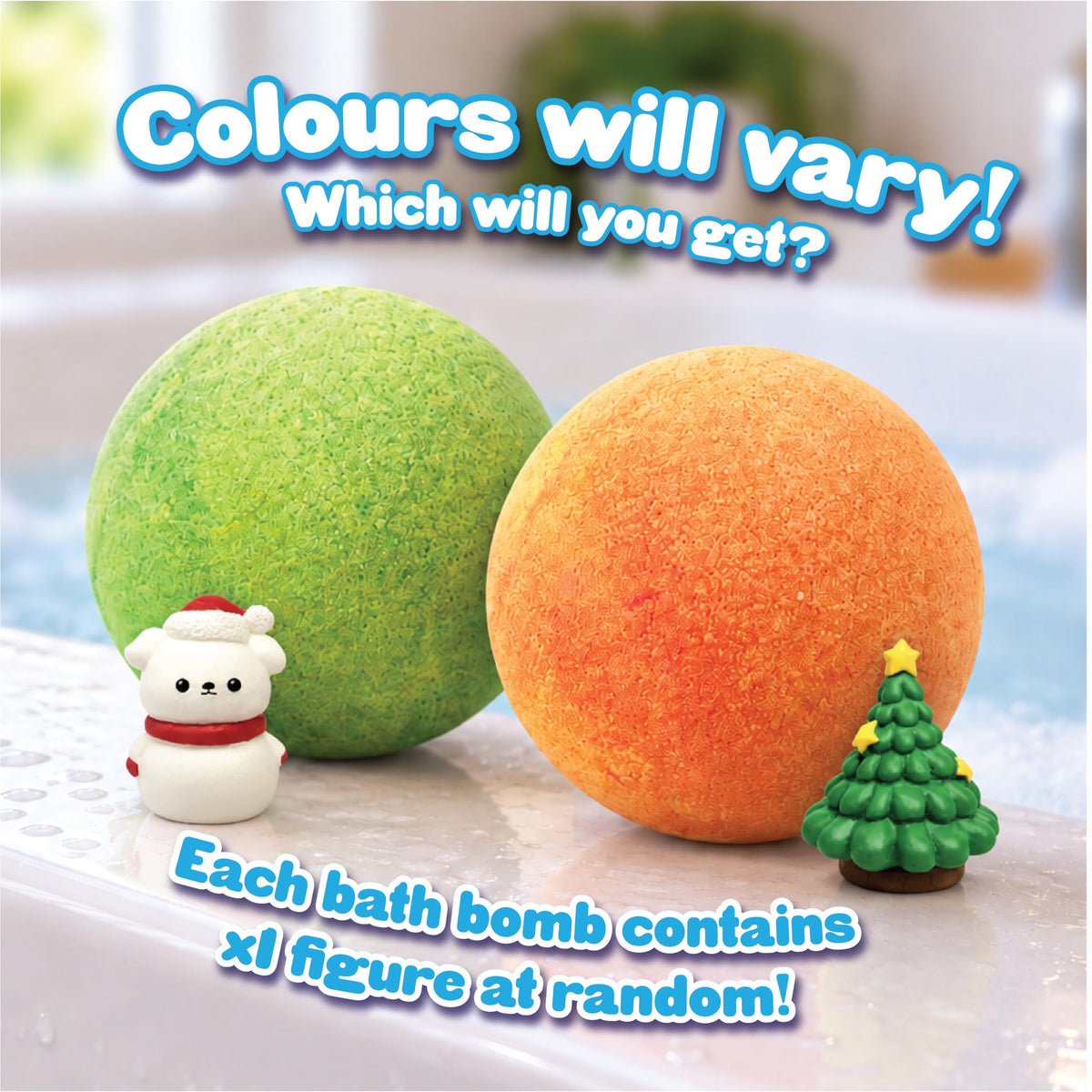 ZIMPLI - Large Christmas Duck Surprise Bath Bomb, 1 of 6 Duck Toys to Collect, One per Baff Bomb, Christmas Toys for Children, Bath Toy Stocking Fillers