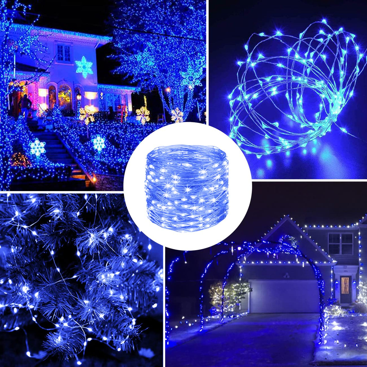 litogo 120 LED Solar String Lights Outdoor, 12M/40Ft 8 Modes Solars Garden Lights Waterproof Copper Wire Decorative Solar Fairy Lights for Patio, Gate, Yard, Trees, BBQ, Wedding, Party