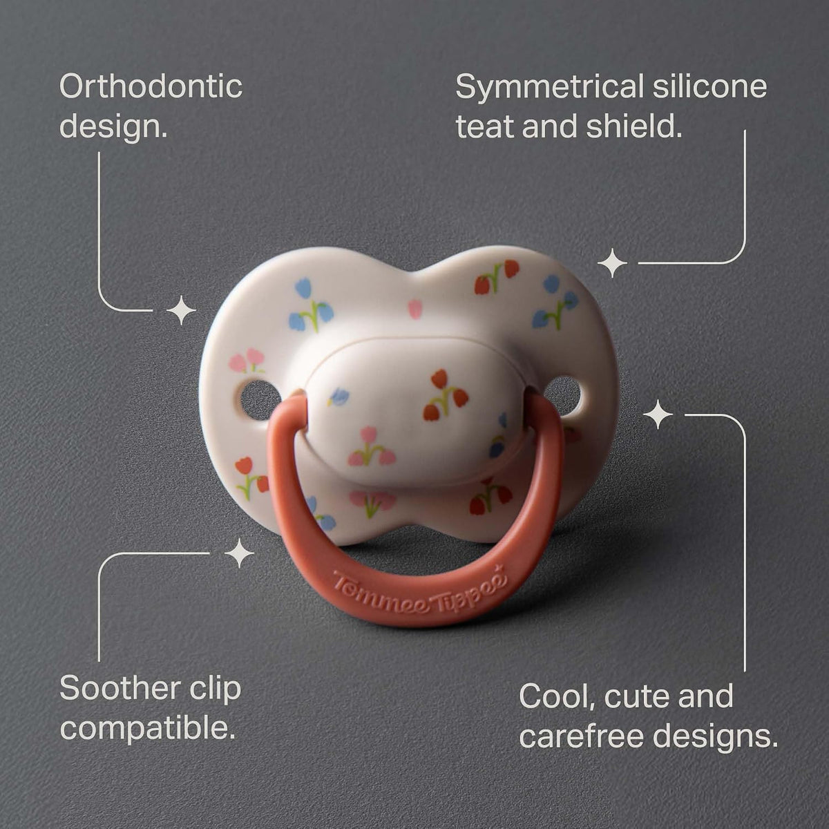 Tommee Tippee Ultimate Fit Orthodontic Dummy 6-18m Silicone Pack of 4