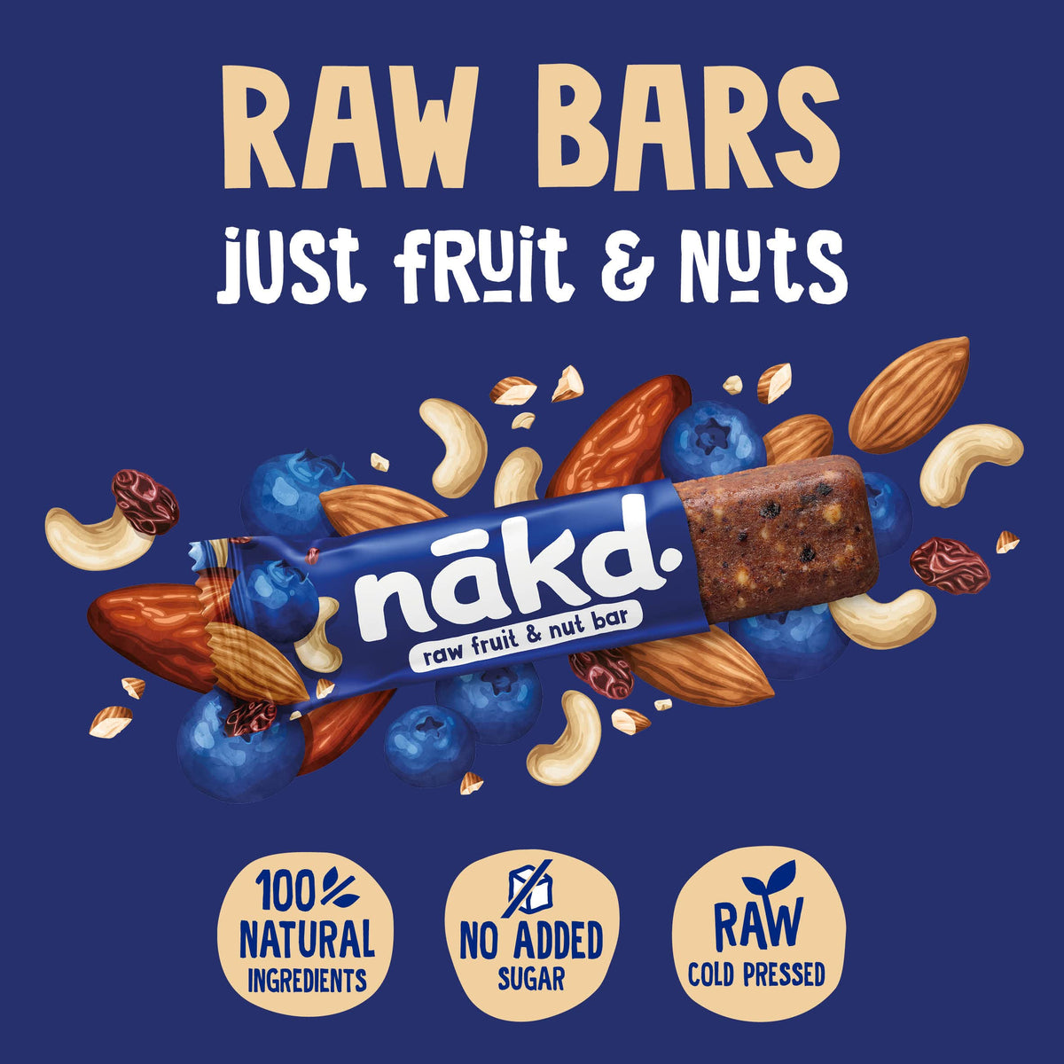 Nakd Bakewell Tart Natural Fruit & Nut Bars - Vegan - Gluten Free - Healthy Snack, 35 g (Pack of 18)