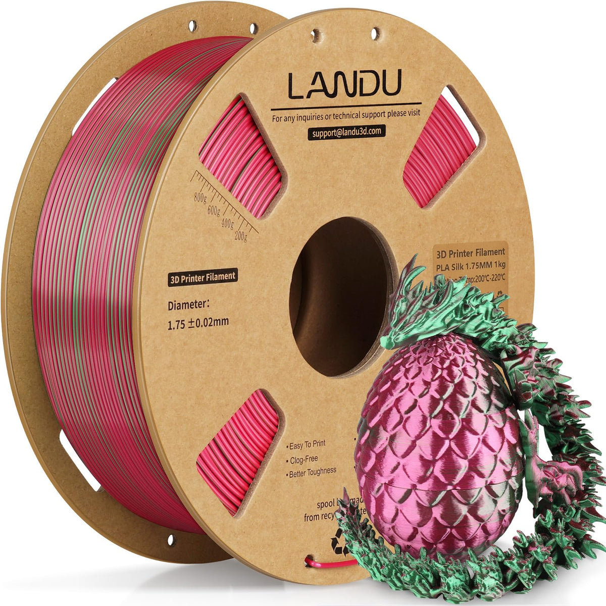 LANDU Filament Dryer 3D Printer Filament Dry Box,2 Spools Double Fast Heating Upgraded Filament Dehydrator Keeping Filaments Dry for 1.75mm/2.85mm One-Key Set for PLA PETG ABS TPU