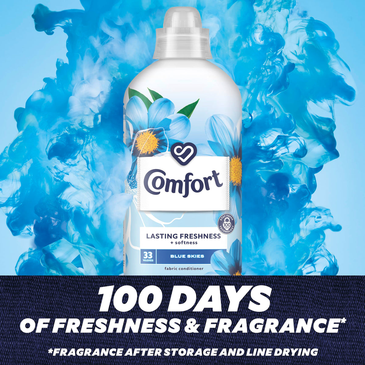 Comfort Perfume Creations Passion Bloom Fabric Conditioner Motion-Activated Fragrance Technology 100 Days of Freshness 30 washes (900 ml)