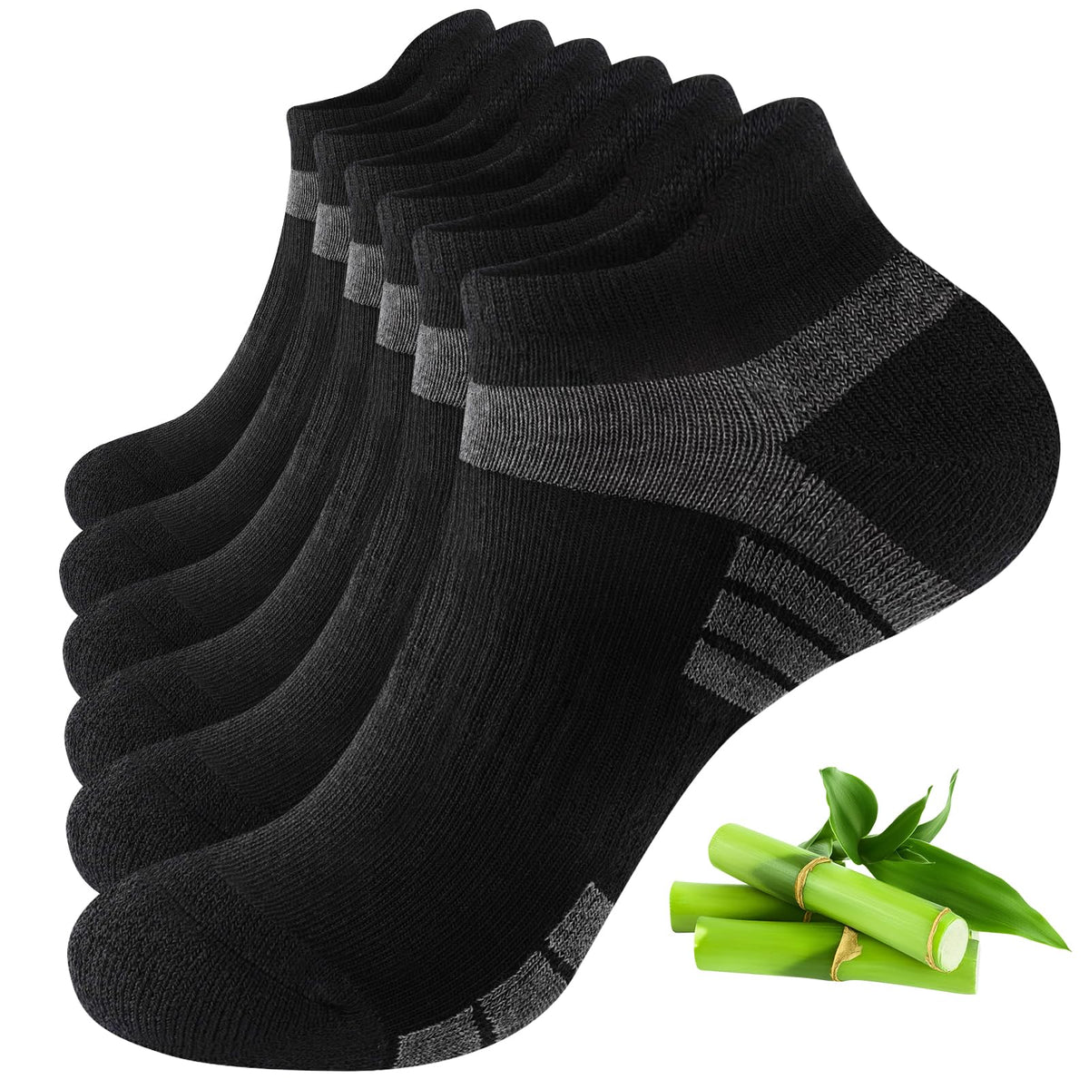 Bamboo Trainer Socks for Men Women Cushioned Ankle Socks