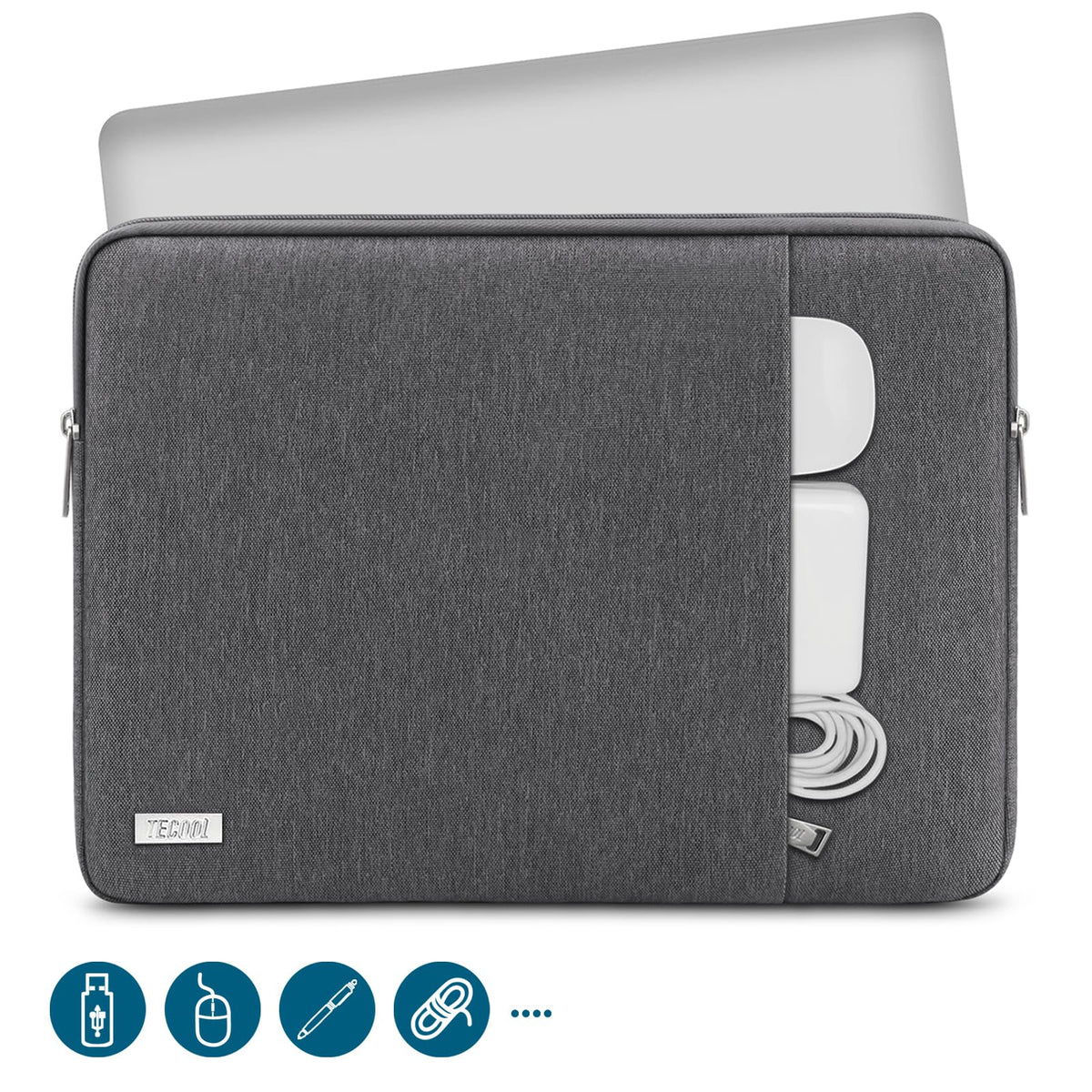 TECOOL 14 Inch Laptop Sleeve Protective Laptop Case 14 inch,Black