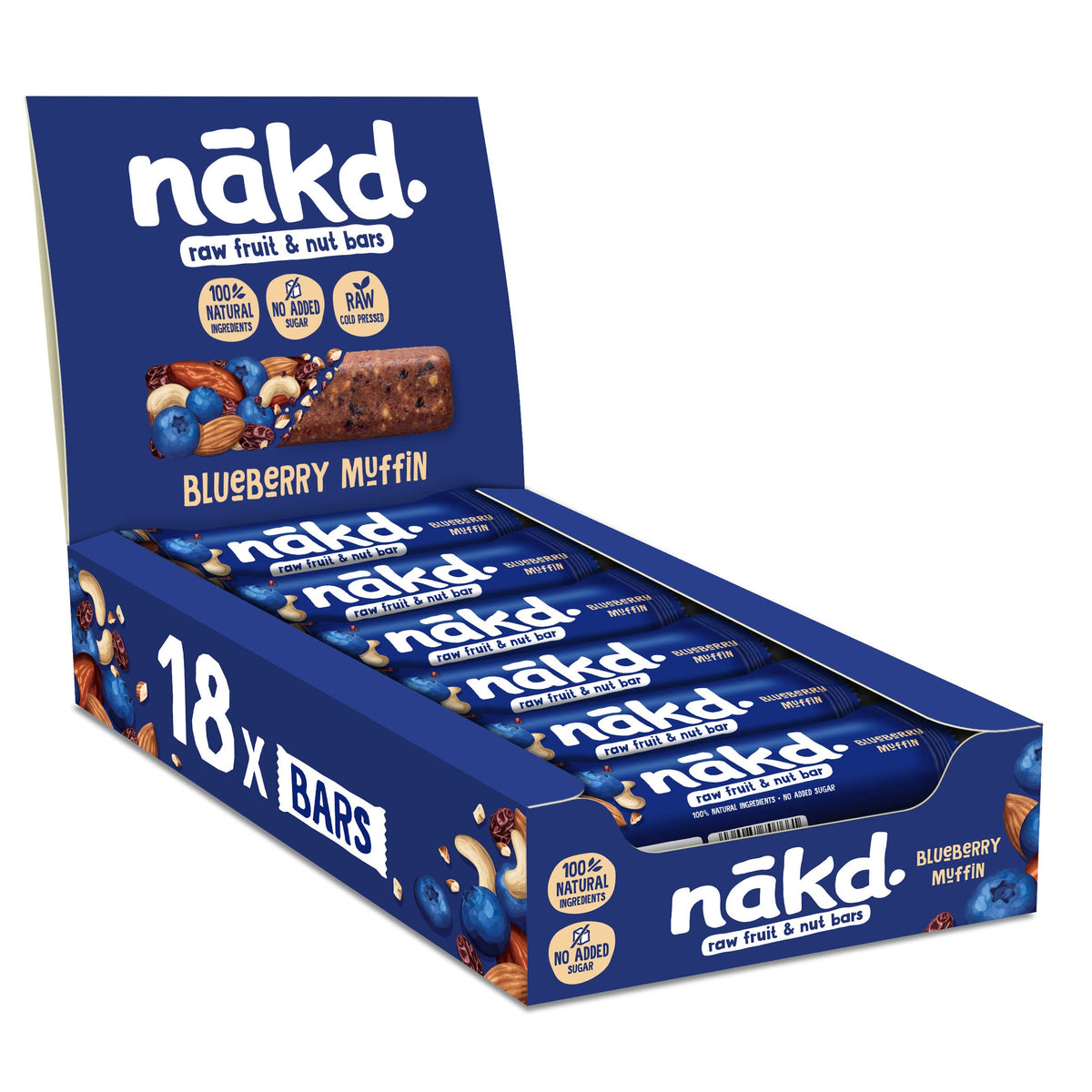 Nakd Bakewell Tart Natural Fruit & Nut Bars - Vegan - Gluten Free - Healthy Snack, 35 g (Pack of 18)