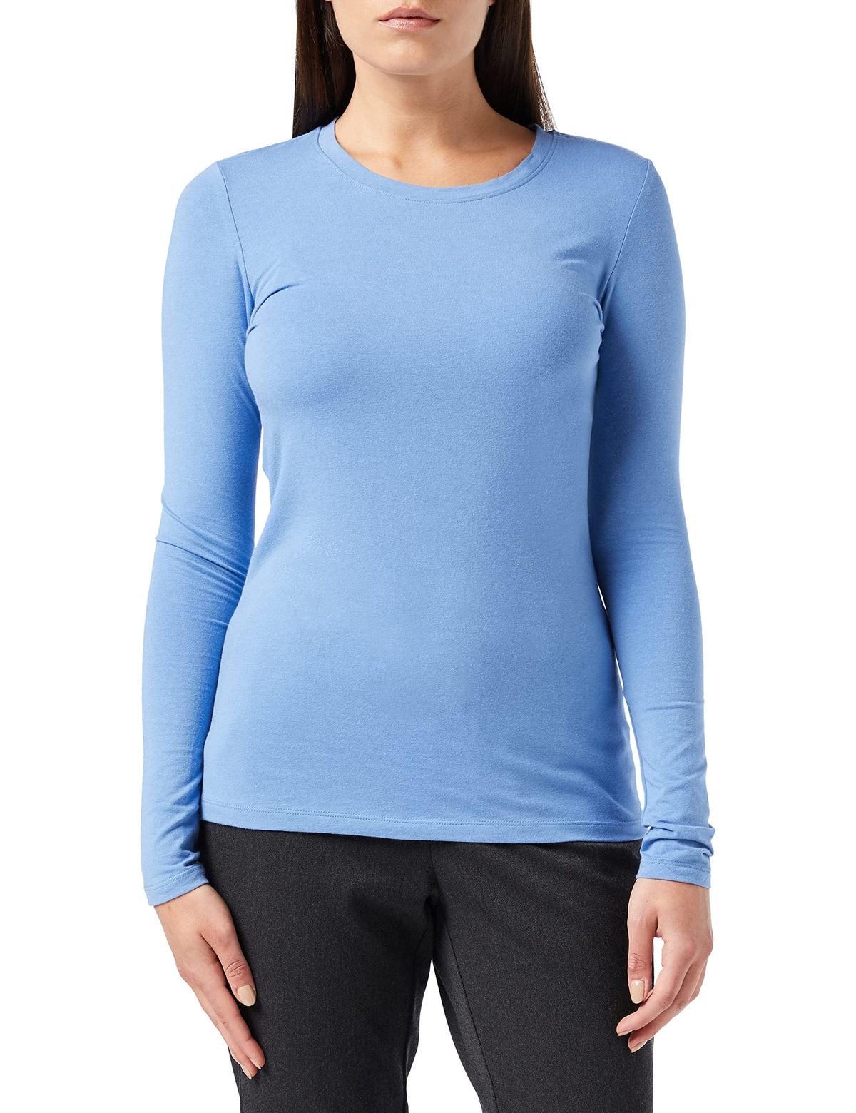 Amazon Essentials Women's Regular-Fit Long-Sleeve Crewneck T-Shirt (Available in Plus Size)