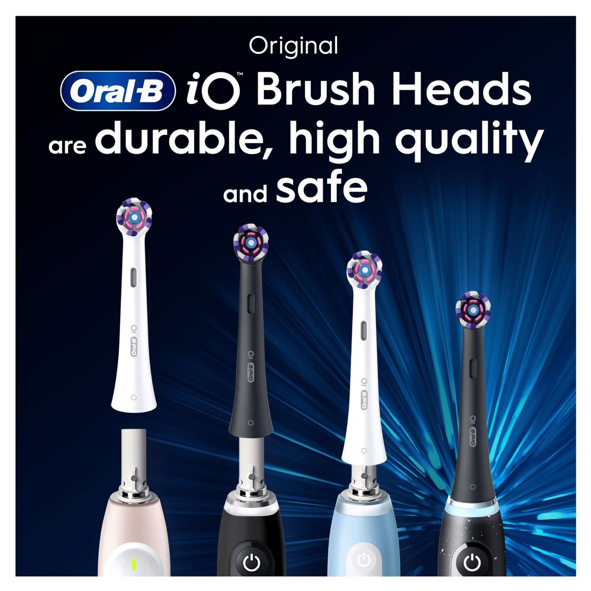 Oral-B iO Series Ultimate Clean Electric Toothbrush Brush Heads, 4 Count, White