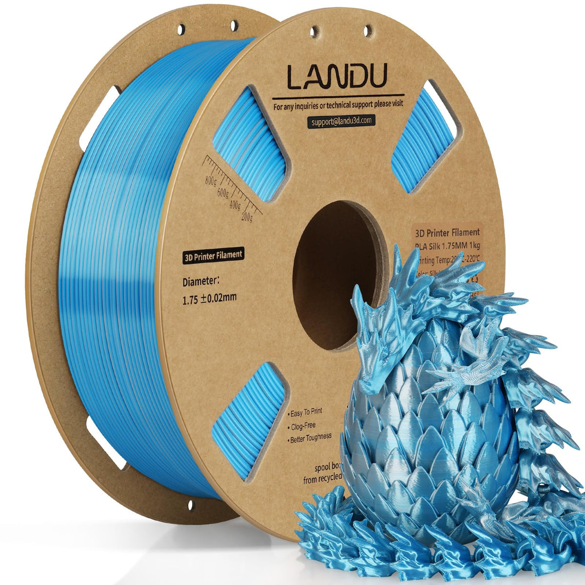 LANDU Filament Dryer 3D Printer Filament Dry Box,2 Spools Double Fast Heating Upgraded Filament Dehydrator Keeping Filaments Dry for 1.75mm/2.85mm One-Key Set for PLA PETG ABS TPU