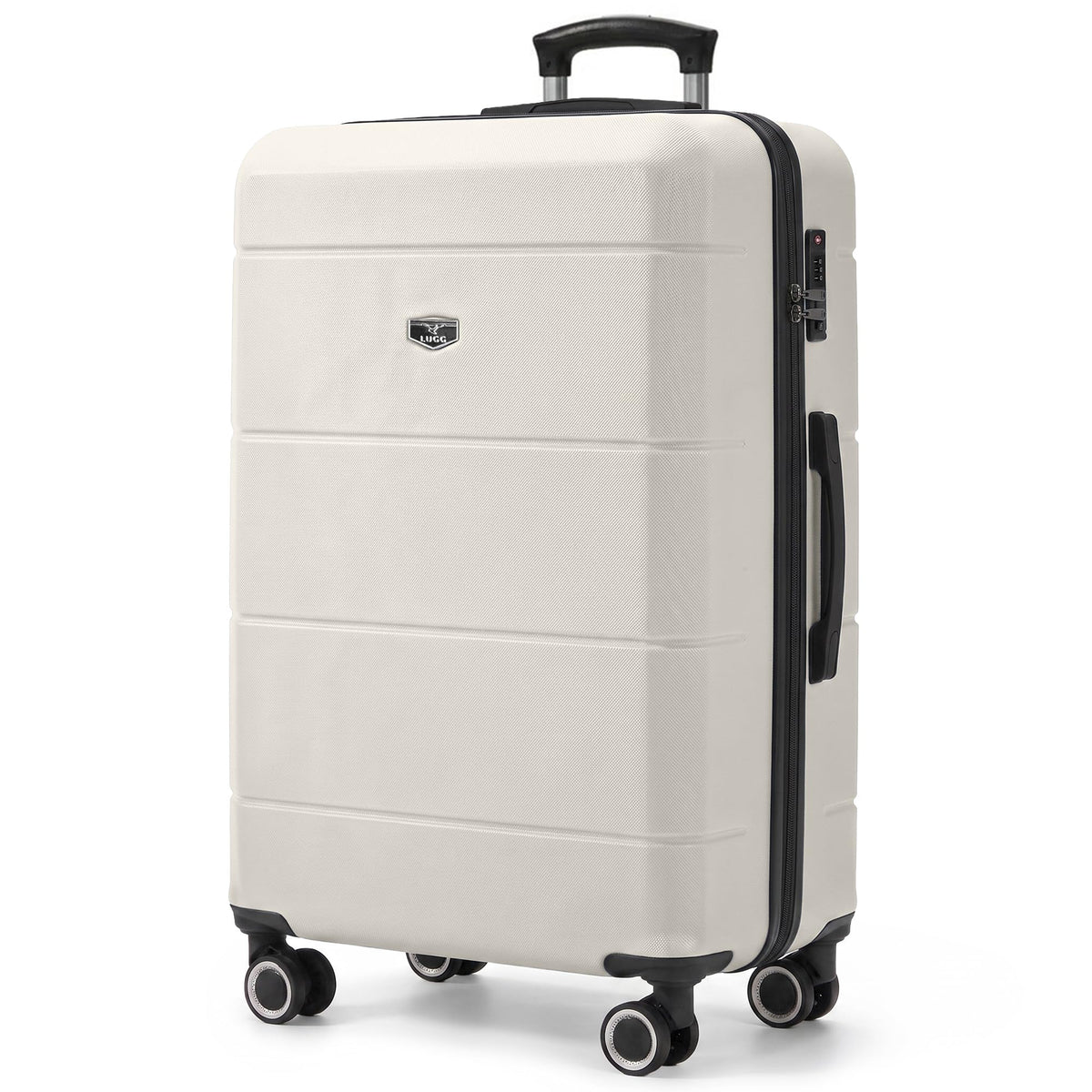 LUGG Jetset 40cm Suitcase 40x30x20cm, Ryanair Compatible Underseat Size, Hard Shell ABS, Spinner with Removable Wheels, Lightweight Travel Luggage, 1 Year Warranty