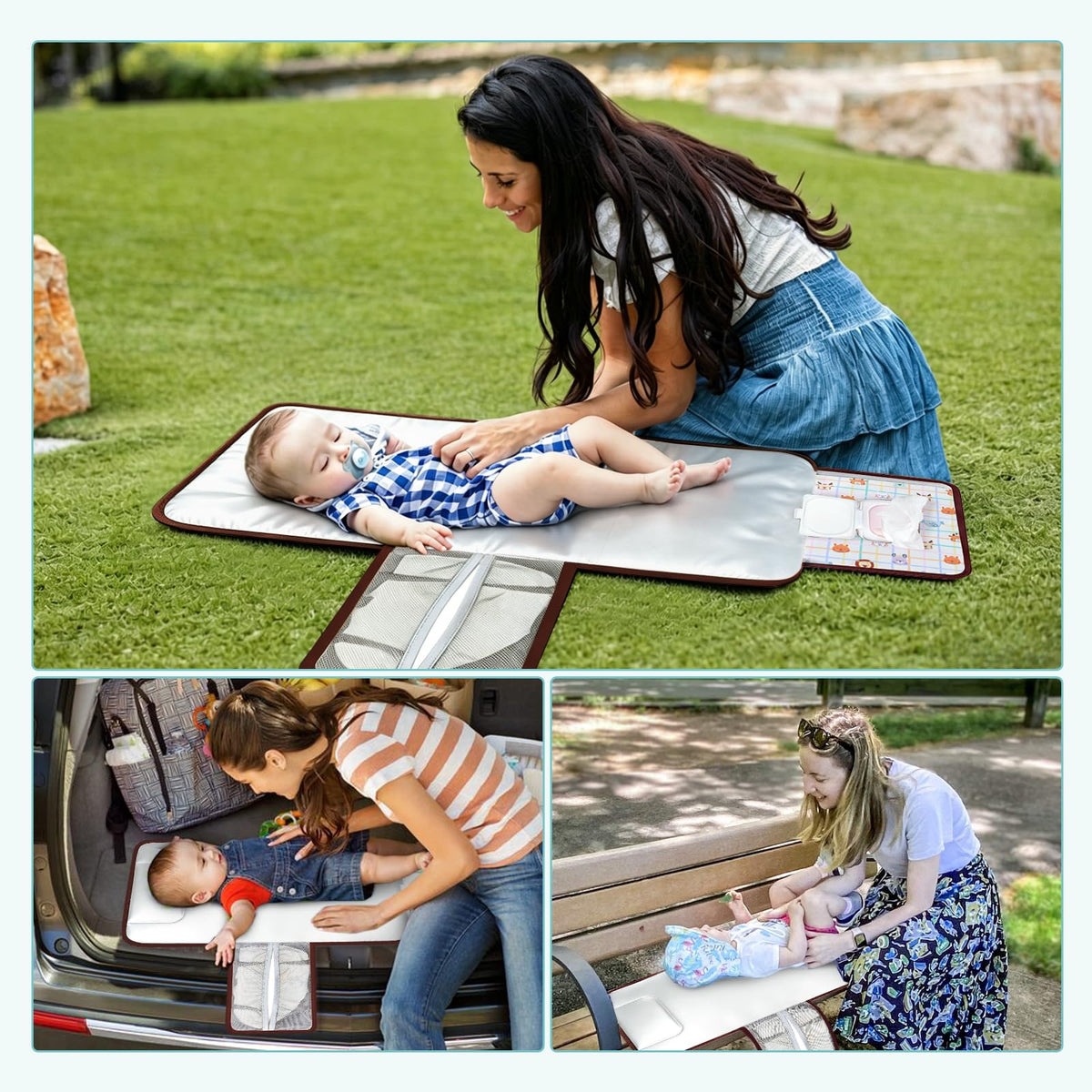 Lekebaby Portable Nappy Changing Mat Travel Baby Change Mat
