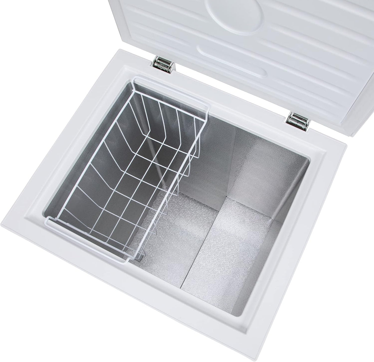Willow W99CFW Freestanding 99L Chest Freezer with Removable Storage Basket, Suitable for Outbuildings and Garages, 4* Freezer Rating - White
