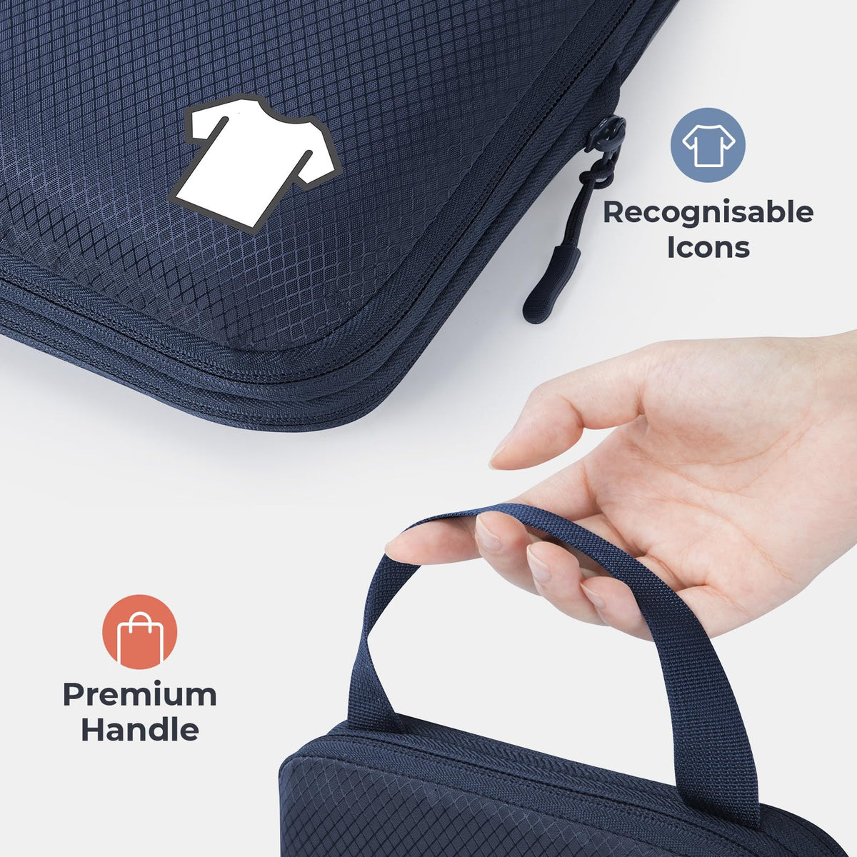 Samfolk Compression Packing Cubes for Suitcases Packing Cubes Compression Set Waterproof Suitcase Organiser Bags for Travel Suitcase Luggage Packing Organizer Bags Travel Essentials Black 8 Set