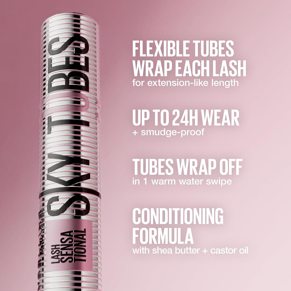 Maybelline Tubing Mascara, Lash Sensational Sky High Tubes Mascara, Black