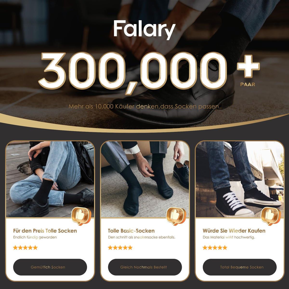 FALARY 12 Pairs Black Mens Socks, Plain Cotton Socks for Men & Women