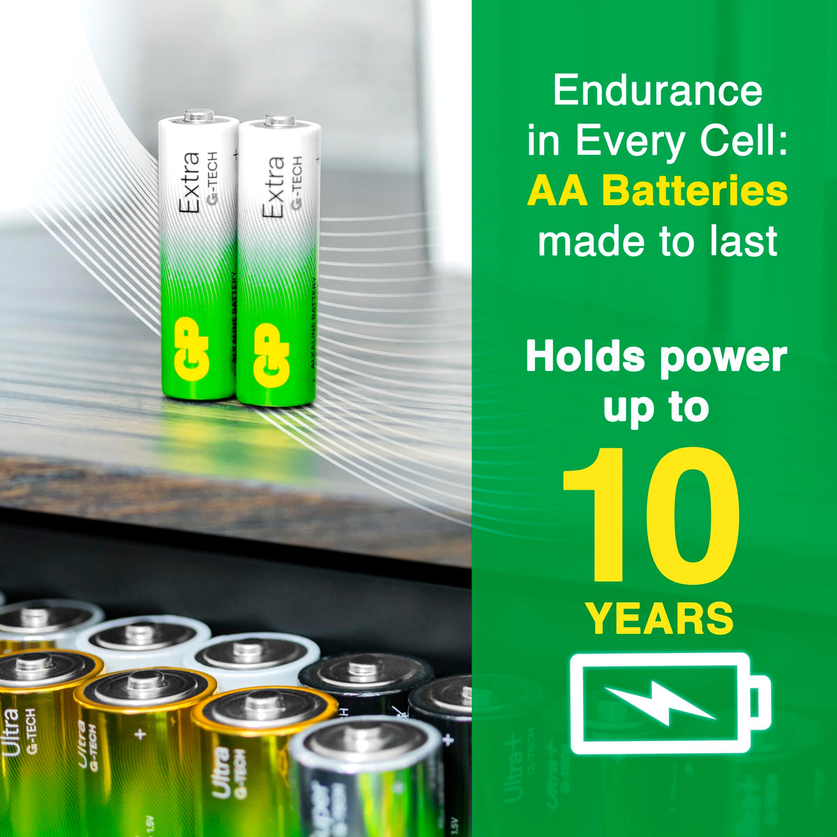 GP Extra AAA Batteries Bulk Pack of 36 1.5V Alkaline 10 Yr Life - Anti-Leak