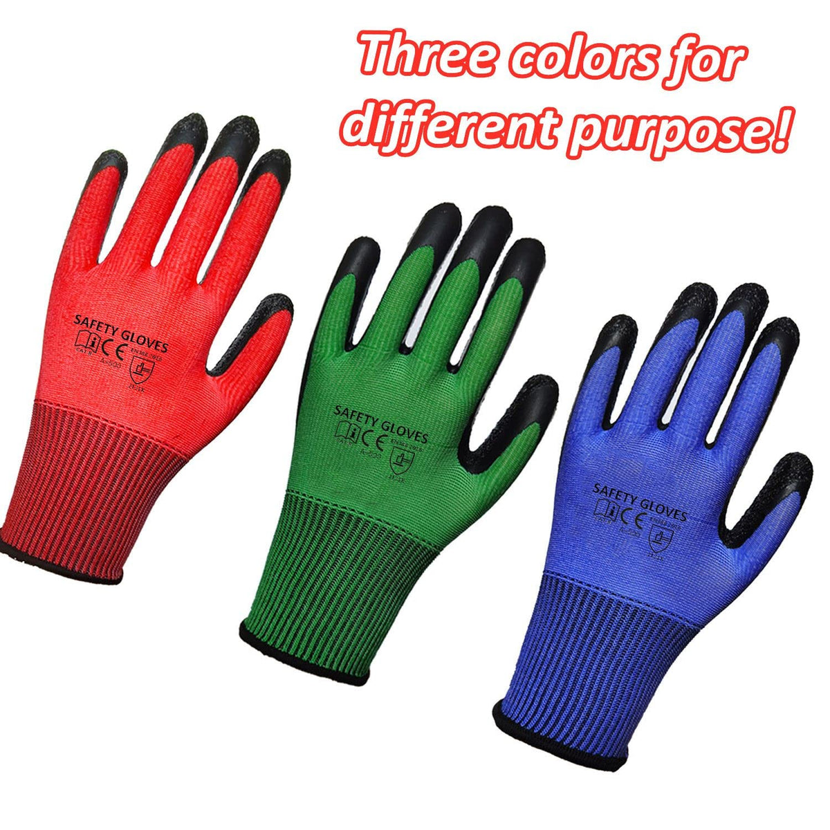 3 Pairs Gardening Gloves Superior Grip Work Gloves Durable Comfortable Breathable Multipurpose for Gardening Construction, Logistics,Warehousing,Landscaping (3Pairs Medium)