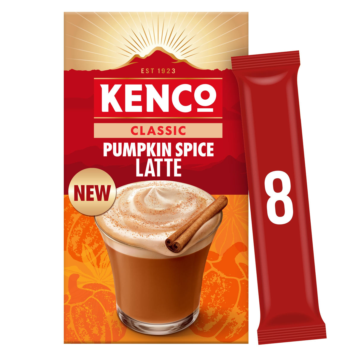Kenco Iced Hot Salted Caramel Latte Sachets x8 (Pack of 5, Total 40 Sachets)