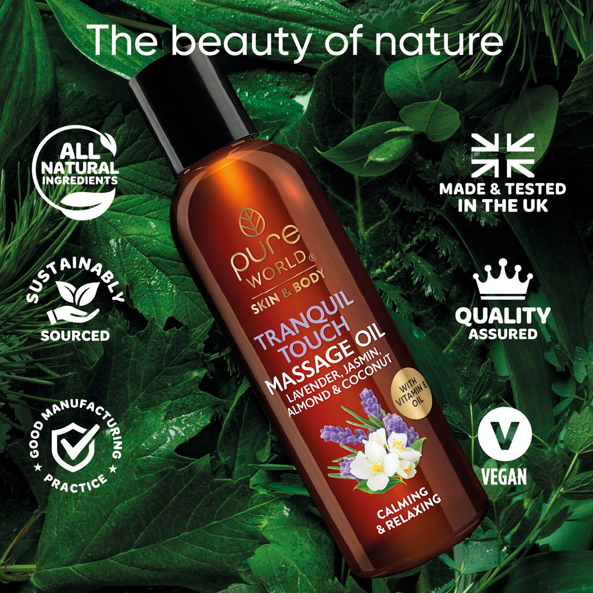 Pure World Natural Castor Oil 250ML Cold & Freshly Pressed 100% Pure and Undiluted Hexane Free Nourish Your Skin and Hair Eyebrows, Nails, Beard, Hair, Eyelash Growth Food Grade