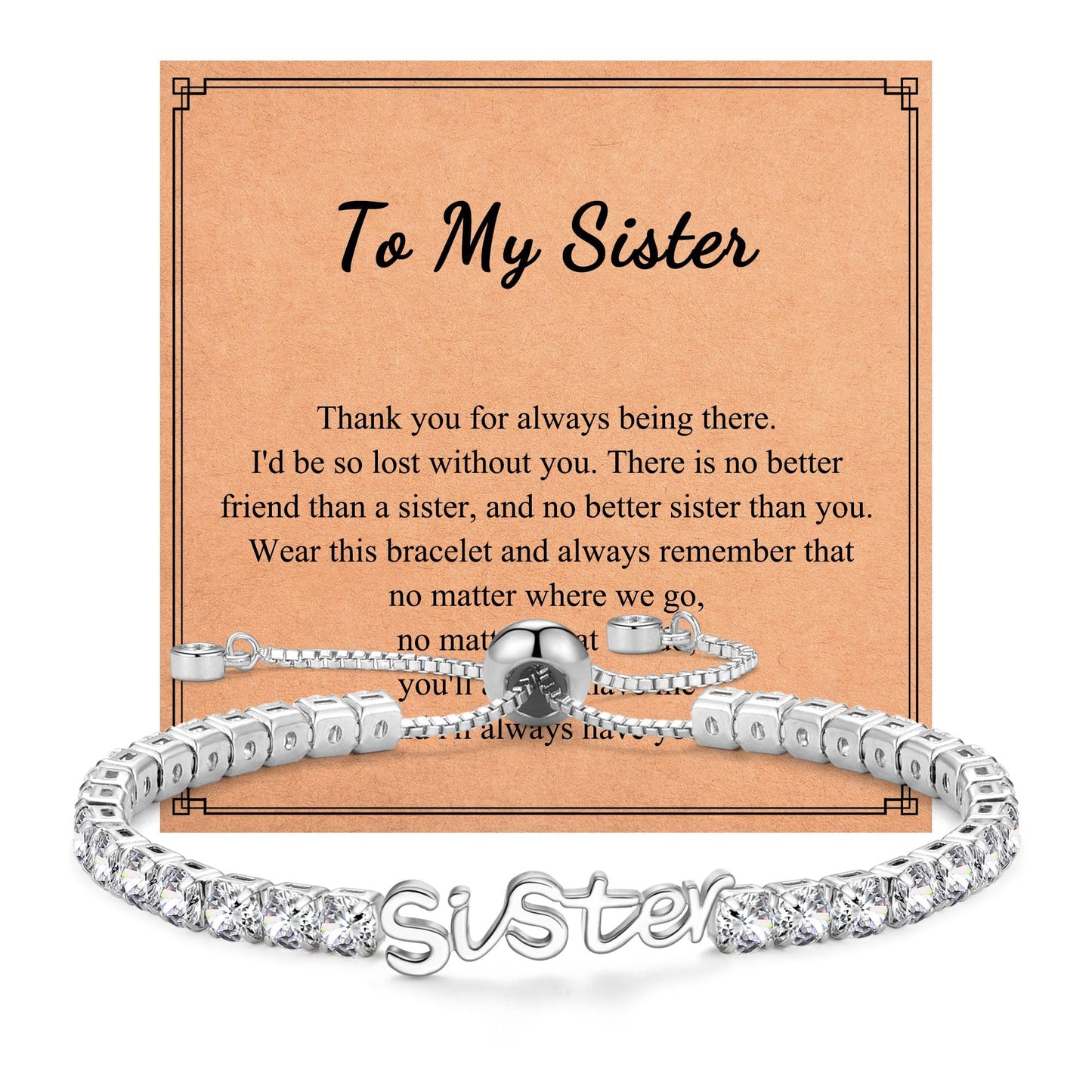 Birthday Gifts for Women Girls, Sparkling Cubic Zirconia Tennis Bracelet Gifts, Christmas Mothers Day Graduation Presents for Her