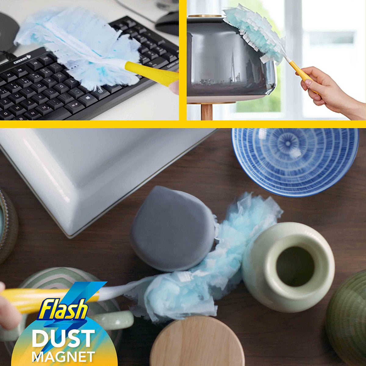 Flash Dust Magnet Duster Starter Kit (1 Handle + 13 Refills)