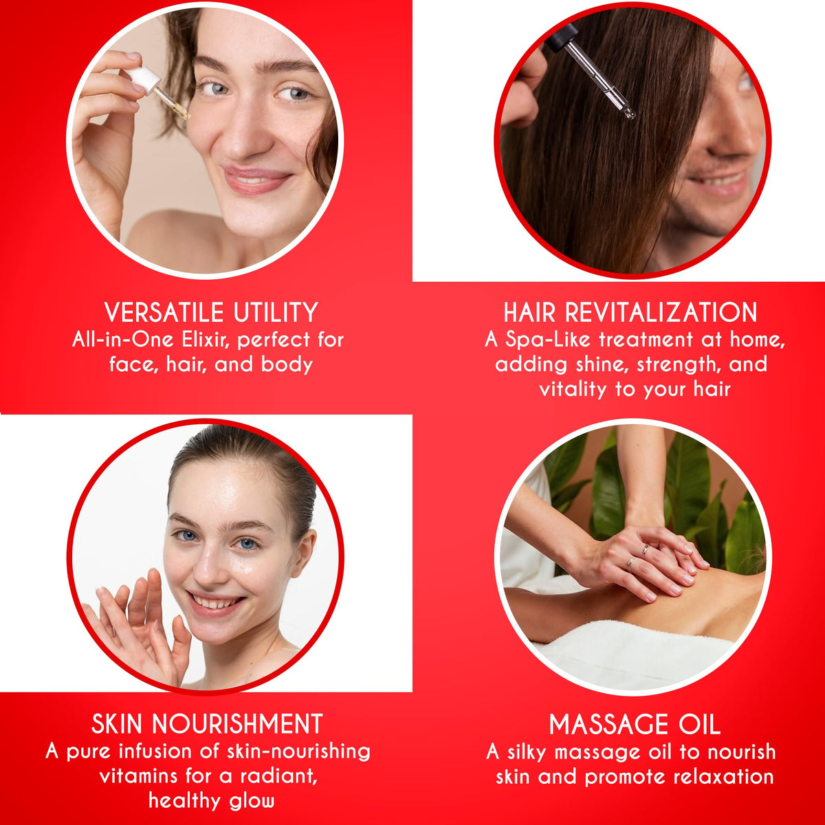 Kanzy Vitamin E Oil for Skin, Hair, Lips and Face - Naturally Sourced Multi-Purpose Plant-Based Vitamin E Oil for Hair Growth as Skincare and Haircare Product for both Men and Women (30 ml)