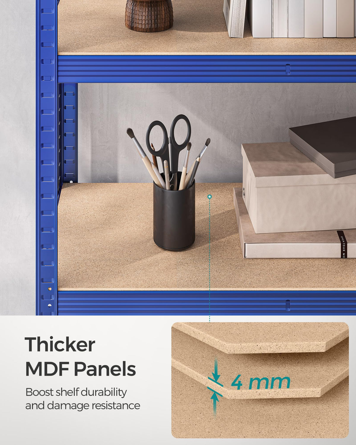 SONGMICS 5-Tier Heavy-Duty Shelving Units, Set of 2, Boltless Assembly