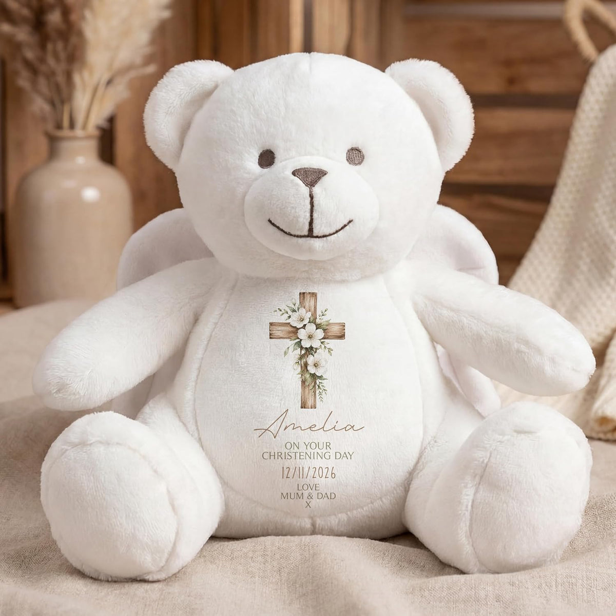 Personalised Christening Gift | Christening Teddy, Christening Gifts, Baptism Teddy | Custom Baptism Gift