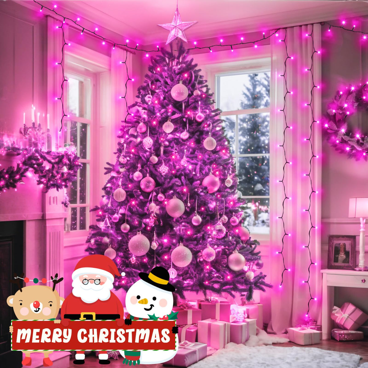 Gcstnn Battery Fairy Lights, 3M/9.8Ft 30LED Battery Powered Fairy Lights Indoor Outdoor with 6h Timer Waterproof String Lights On Green Cable,for Bedroom Christmas Tree Decorations,Garden-Cool White