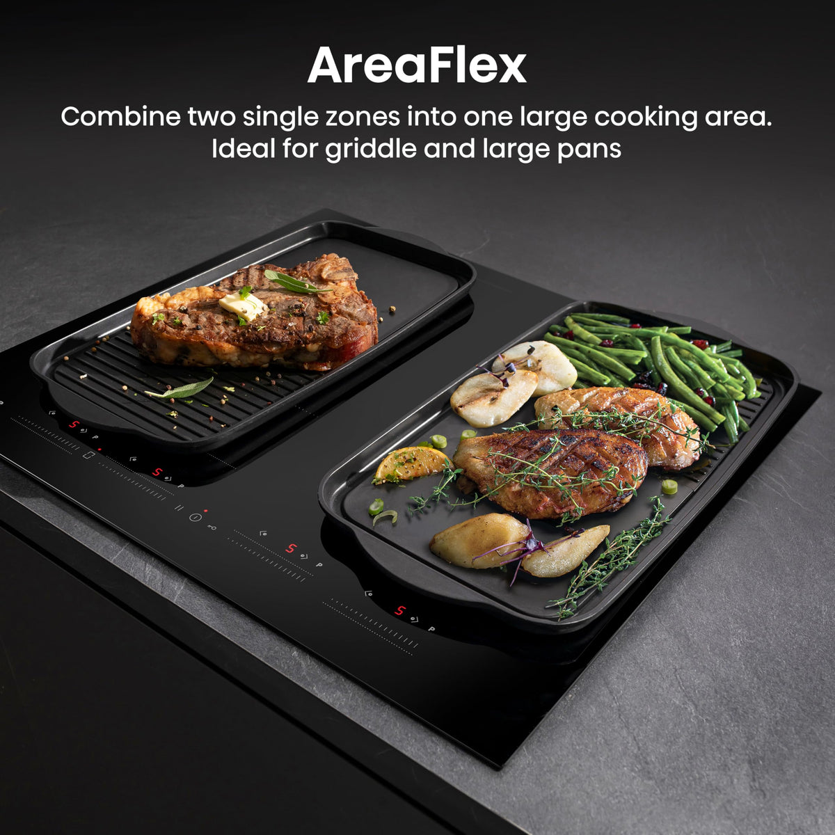 Hisense E6432C Built-in 60cm Electric Ceramic Hob with Child Lock, Touch control, Timer Function - Black 7200W, 20 x 24 x 2 inches (L x W x H)