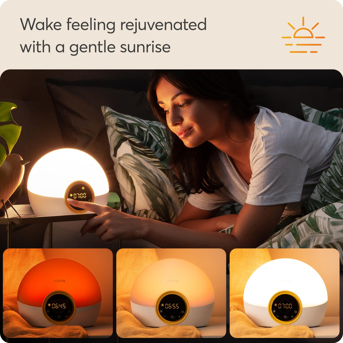 Lumie Bodyclock Spark 100 Wake-Up Light Alarm Clock, White