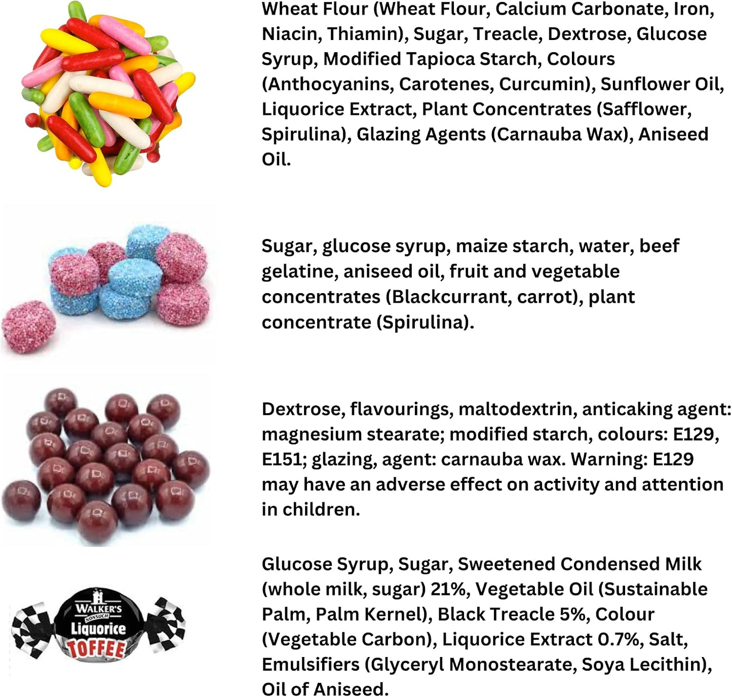 Liquorice Sweets Gift Box | Liquorice Torpedoes, Pontefract Cakes, Aniseed Balls, Jelly Spogs, Cream Rock, Licorice & Aniseed Sweets, Toffees & Bar | Pick n Mix Bags