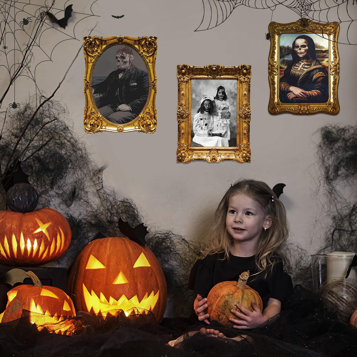 ECGER Halloween Decorations Indoor, Haunted Scary Changing Face Pictures