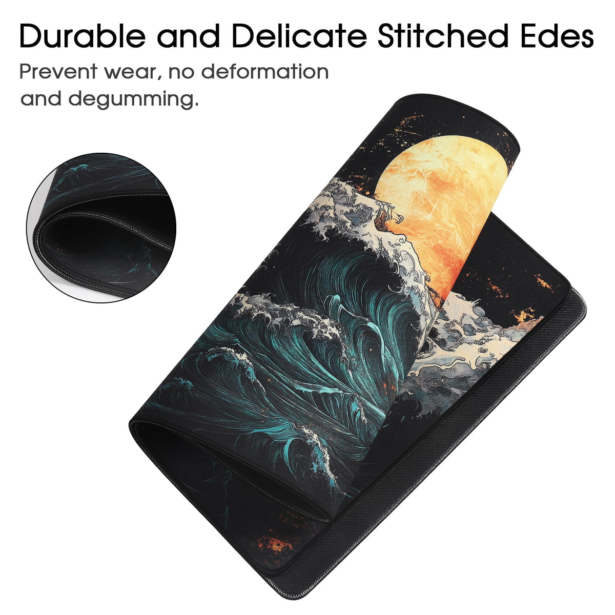 Gaming Mouse Mat/Large Mouse Pad 900 x 400 x 3mm / XXL mouse pad/large size | improved precision and speed | rubber base for stable grip on smooth surfaces | non-slip (90x40 Black)