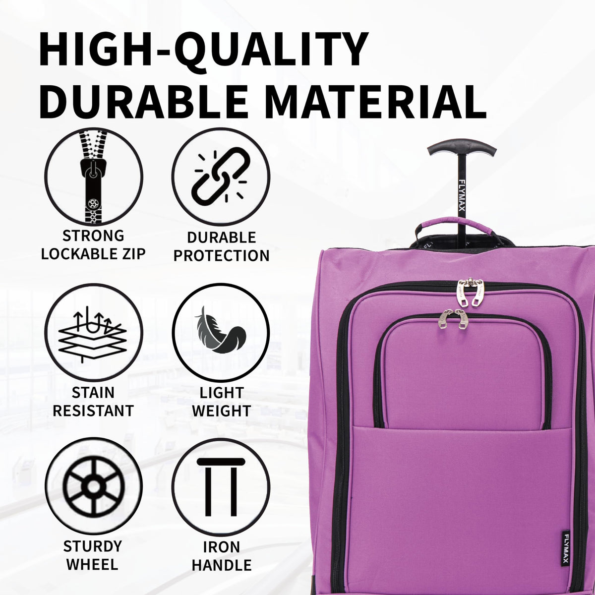 Easyjet 45x36x20 Carry on Suitcase Approved Underseat Cabin Bag Case Lightweight Hand Luggage 1.3kg 33L Black