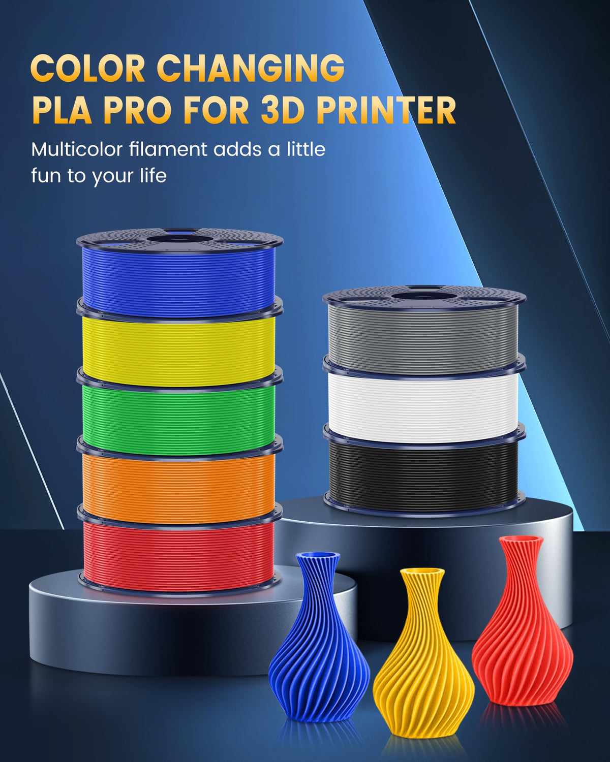 SUNLU Upgrade PLA+2.0 Filament, Next-Gen PLA+ 3D Printer Filament 1.75mm