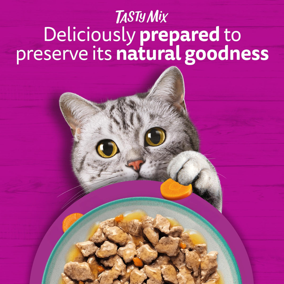 whiskas Tasty Mix 1+Chef´s Choice in Gravy 40x85g Pouches, Adult Cat Food