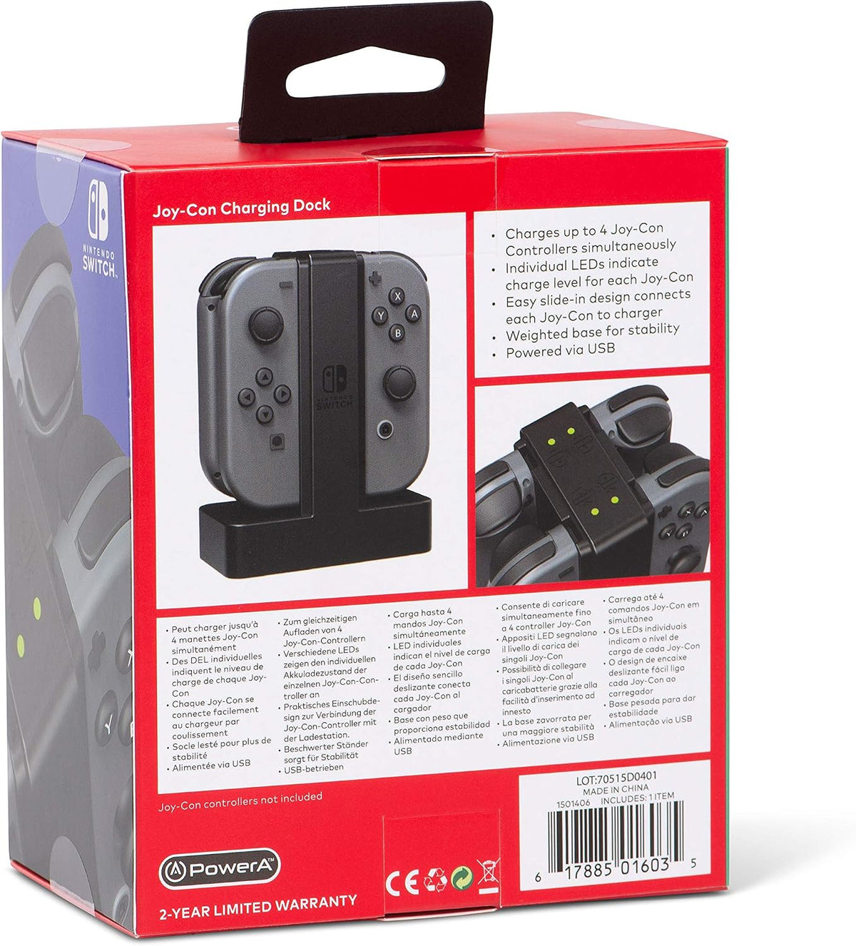 PowerA Charging Station for Nintendo Switch Joy Con Controllers - Nintendo Licensed