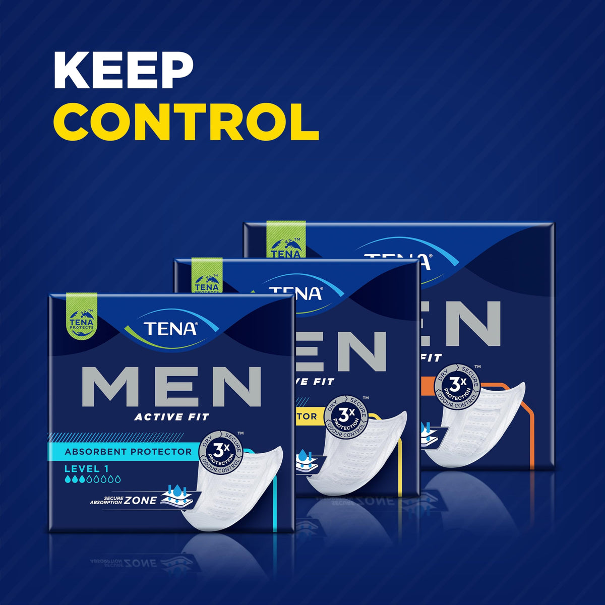 TENA Men Protective Underwear, Large, Level 4 for Heavy Bladder Weakness x 40