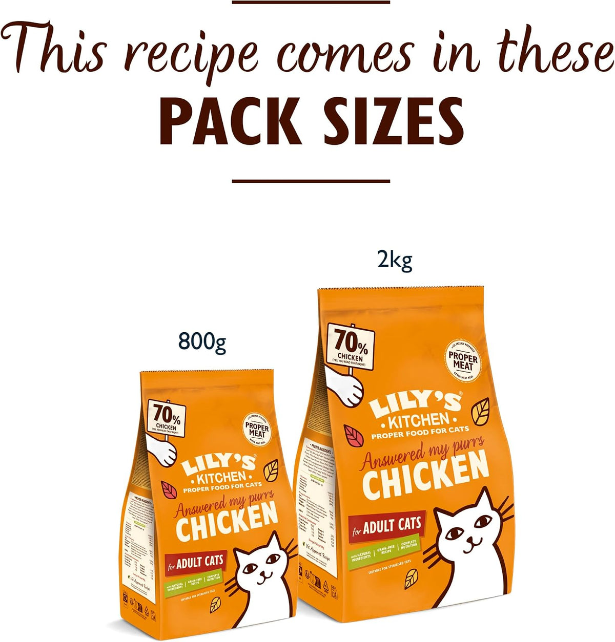 Lily’s Kitchen Chicken with Veggies, Complete, Adult Cat Dry Food (2kg), With Natural Ingredients, Grain-Free Recipe, Balanced Nutrition, Proper Kibble, Dry Cat Food Chicken