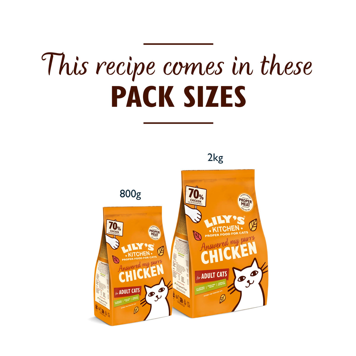 Lily’s Kitchen Chicken with Veggies, Complete, Adult Cat Dry Food (2kg), With Natural Ingredients, Grain-Free Recipe, Balanced Nutrition, Proper Kibble, Dry Cat Food Chicken