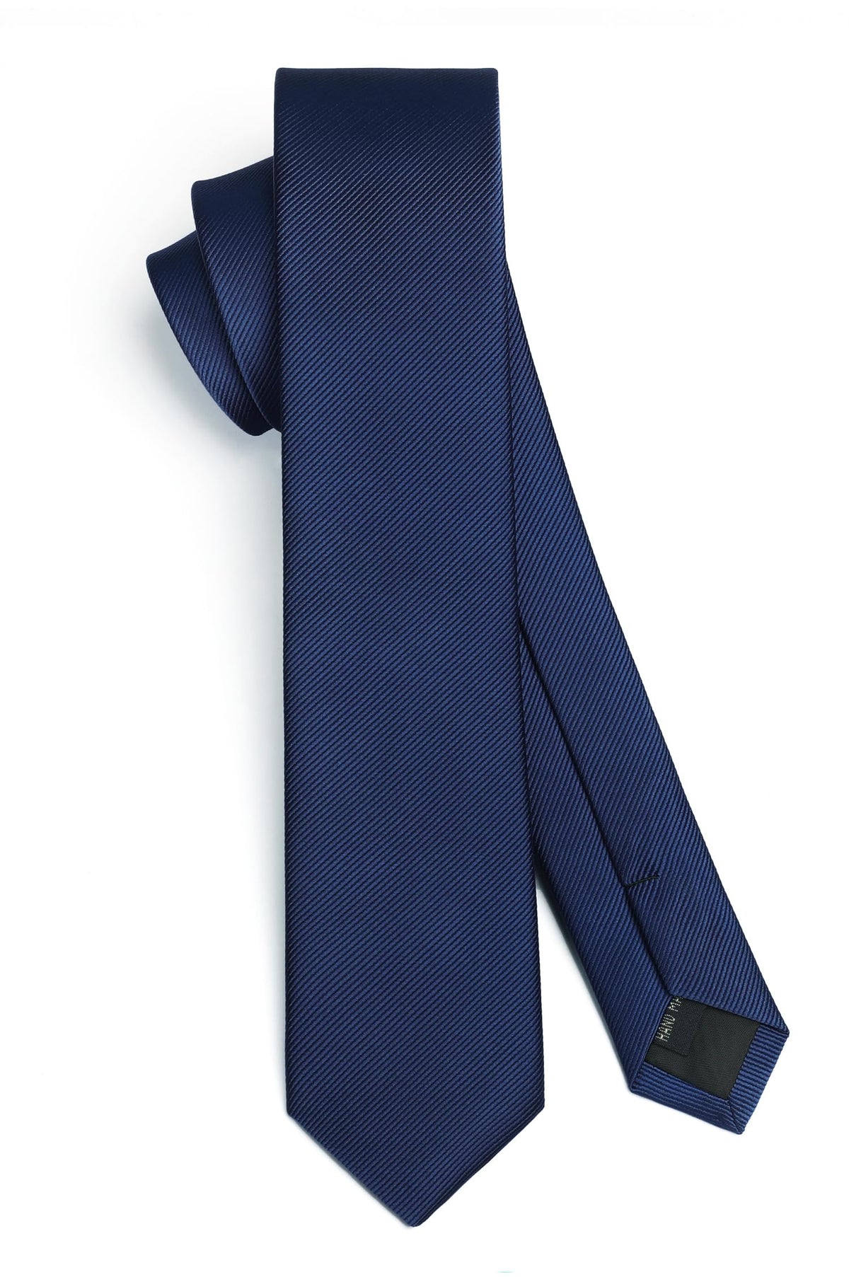 HISDERN Skinny Tie Solid Color 6cm Slim Ties for Men Wedding Classic Formal Business Necktie