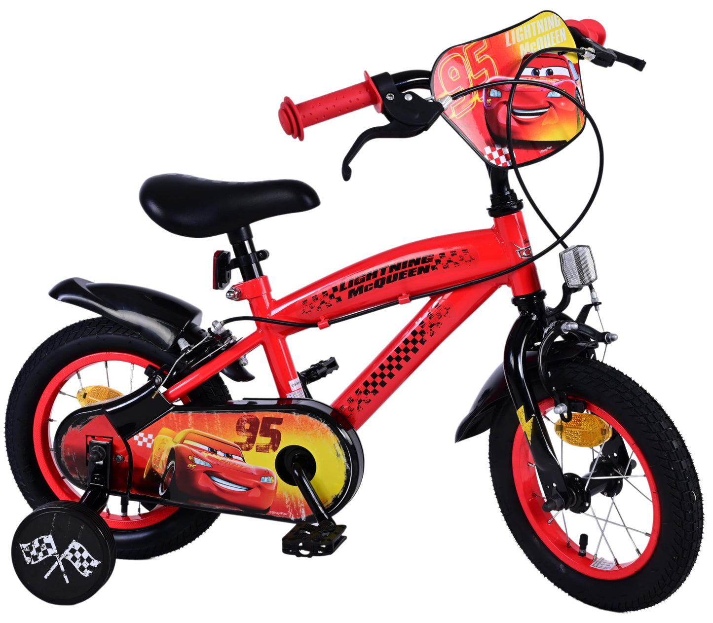 Volare Official Marvel Spider-Man Kids Bike 12" with Stabilisers — Ages 3-4
