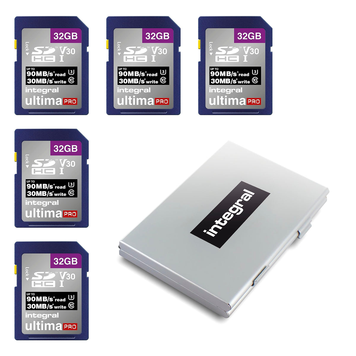 Integral 64GB SD Card 4K Ultra-HD Video High Speed SDXC V30 UHS-I U3 Class 10 Memory Card up to 100MB/s, Color May Vary