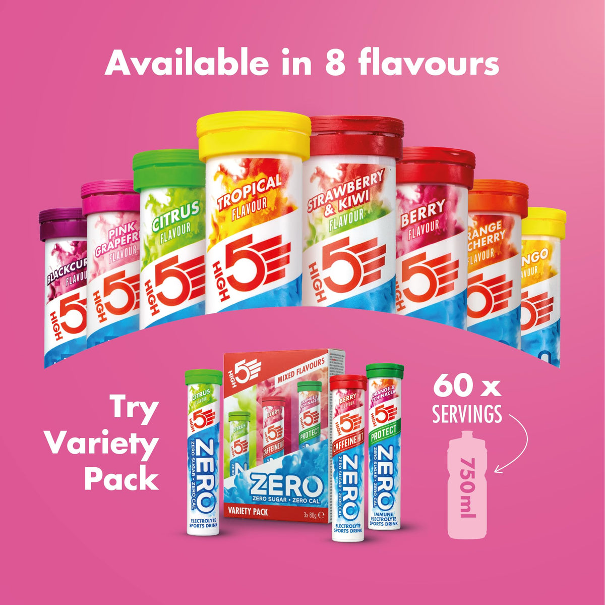 HIGH5 Zero Electrolyte Tablets for Hydration, Berry, 20 Tablets